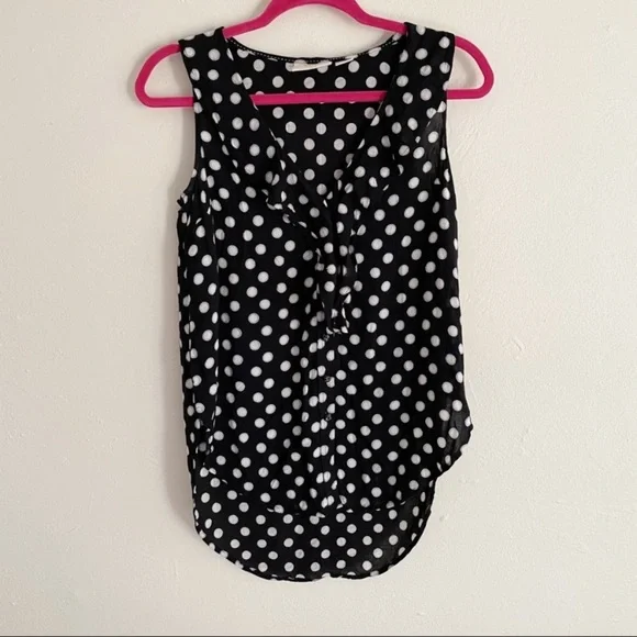 Anthro Maeve Dottie Ruffled Polka Dot Tank - Picture 4 of 10